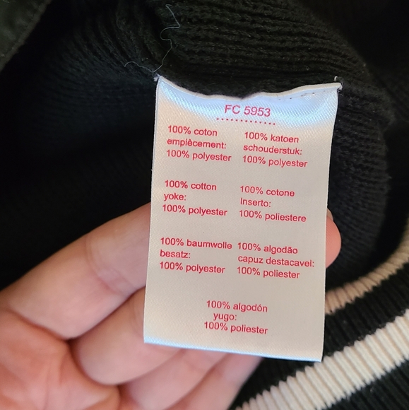 Lacoste Men's Navy Blue/White Nylon Bomber - Picture 8 of 9